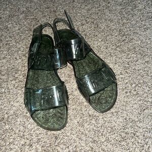 Off white jelly slides